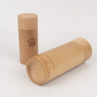 Faible quantité minimale de commande fabrication tube de bambou biodégradable éco urne pour cendres chien chat urne aquamation cendres diffusion de tube pet urne