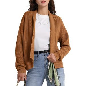 FOXA Cardigan en tricot surdimensionné à devant ouvert pour femme, pull ample, vêtement d'extérieur pour l'automne - Product Image 1