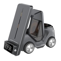 Chargeur sans fil pour voiture et bureau, 15W, station de charge sans fil 3 en 1, compatible avec les iPhones, les écouteurs et les montres connectées