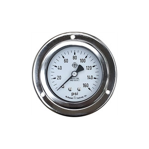 Manomètre McDaniel K9 0-160 Psi en acier inoxydable avec tube et raccord pour usage industriel - Product Image 1