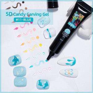 Gel de sculpture 3D pour ongles, 15 ml, 12 couleurs, sans résidu, gel UV pour nail art, application facile, pour manucure professionnelle - Product Image 5