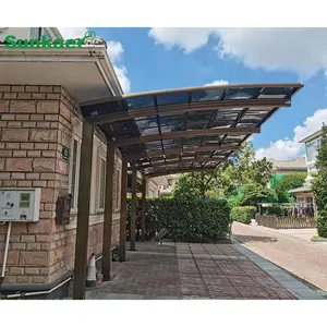 Thương Hiệu Mới Mặt Trời Bóng Râm Mái Hiên Polycarbonate Tán Carport Kim Loại Xe Cổng Nhôm Xe Nhà Để Xe Ngoài Trời Tùy Chỉnh Tán