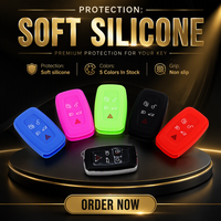 Housse de clé en silicone pour Land Rover Range Rover, clé intelligente à 5 boutons, Evoque, Velar, Discovery Sport, coque de protection