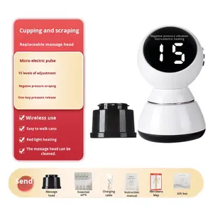 Preço de fábrica Recarregável Elétrica Cupping Terapia Massageador Pressão Negativa Sucção Compressa Quente Portátil para Emagrecimento Pele - Product Image 6