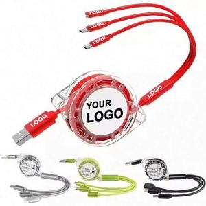 Promotion Logo Type C Fast Charger Retractable <b>3</b> in 1 Charging <b>Cable</b> Custom Promotional Gifts - Product Image 6