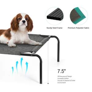 Cama elevada para perros de alta calidad, respetuosa con el medio ambiente, con almohadilla de hielo refrigerante, impermeable, transpirable, de malla, para viajes al aire libre, para mascotas, para acampar, cama para perros - Product Image 2