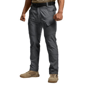 Pantalon tactique décontracté <span class=keywords><strong>gris</strong></span> TOPTACPRO, fermeture éclair, élastique, résistant aux déchirures, imperméable, respirant, coupe-vent, polyester, cargo sportif - Product Image 1