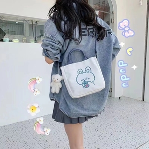 กระเป๋าผ้าใบสะพายไหล่สำหรับผู้หญิง,กระเป๋าเป้ผ้าใบสำหรับนักเรียนวิทยาลัยวรรณกรรมและศิลปะกระเป๋าโท้ทผ้าใบ - Product Image 5
