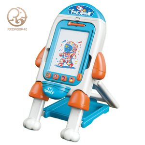 Papan Gambar Magnetik Kartun 2 in 1 Papan Gambar Magnetik Dua Sisi Roket Pintar Papan Gambar Dua Sisi - Product Image 1