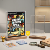 Boîte de présentation en acrylique personnalisée 5+8 mm pour boîte de jeu PS5 PS4 PS3 avec couvercle magnétique N52 et protection UV à 99 % pour collection de jeux rétro