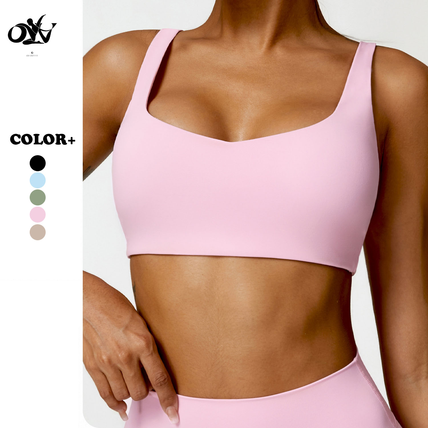 High Strength Shock Absorption Fitness Bra Tight Quick-drying Breathable Women Sports Bra Nude Feeling Comfortable Yoga tank Top
