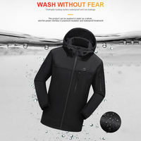 Veste chauffante rechargeable par USB OEM ODM pour homme, hiver, coupe-vent, imperméable, polyester, veste chauffante d'extérieur, 10 zones chauffantes avec capuche