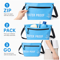 Sac à bandoulière étanche en PVC avec fermeture éclair, pochette étanche pour la natation, la plage, les voyages, sac à bandoulière décontracté pour hommes et femmes