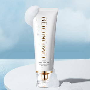 Limpiador Facial en Tubo Blanco Pequeño con Oxígeno Belifingme, Limpiador Espumoso de 100 g para Mujer - Product Image 1