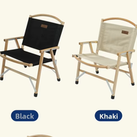 Chaise pliante Kermit en bois de hêtre massif, tissu Oxford, portable, durable, moins de 2,5 kg, pour pique-nique, camping en plein air