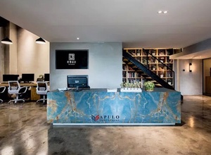 Fabbrica diretta formato personalizzato blu marmo pietra parete decorativa parete blu onice marmo pannello oceano - Product Image 5