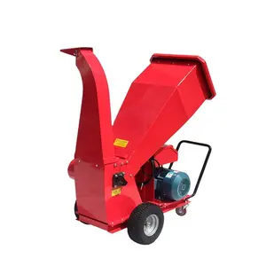 Landscaping 7.5kw electric tree branch shredder/mobile garden wood chipper crusher/Dry and wet leaves crushing machine
