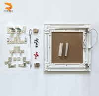 Panneau d'accès mural en alliage d'aluminium pour CVC, style moderne, avec vis à molette, carré, ignifuge, durable, installation facile, minimaliste
