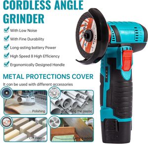 Fabrika Doğrudan Tedarik Toptan Lityum Pil Akülü Fırçalı Endüstriyel Sınıf Tetikli Açılı Taşlama Makinesi Kesme Taşlama - Product Image 3