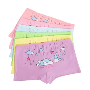 UOKIN Quần Lót Cotton Nhiều Màu Cho Bé Gái Đồ Mặc Bên Trong Trẻ Em In Hoạt Hình Dễ Thương Từ 4-10 Tuổi Quần Lót A3995