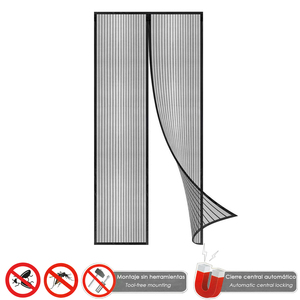 Cortina Mosquitera con Cierre Magnético 120 x 240 (H) cm. Negro - Product Image 1