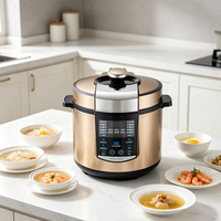 Cuisinière à pression électrique multi-menus 5L 6L, fonctionnement à une touche, pot antiadhésif, cuisinière à pression domestique