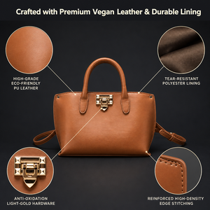 Women's <b>Large</b> Capacity Hasps Closure Casual Shoulder Messenger <b>Bag</b> Autumn Winter 2025 Collection PU Genuine Leather Chain Strap - Product Image 5
