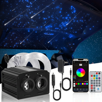 Kit d'éclairage LED RGB à fibres optiques pour plafond de voiture, effet ciel étoilé, contrôle intelligent par application, lampe d'ambiance intérieure