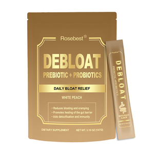 Rosebest OEM Etichetta Privata Personalizzabile Gusto Pesca Bianca Prebiotico + Probiotico in Polvere in Stick per la Salute Intestinale - Product Image 1