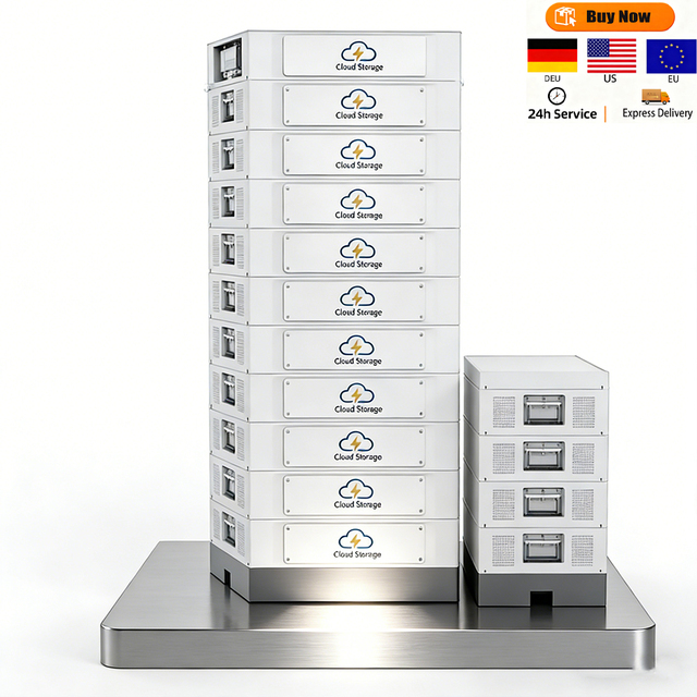 Customized Cloud Storage High-Voltage Stack100 Split Stackable 204.8V 10-20KW Off-grid 15.36kWh-76.8kWh Household LiFePO4