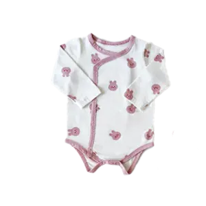 Style coréen garçons et filles grenouillères à manches longues vêtements pour bébés barboteuse pour bébé barboteuse douce pour bébé en coton