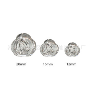 Perles transparentes en acrylique en forme de bourgeon de fleur pour la création de bijoux, accessoires artisanaux en résine plastique en forme de rose 3D - Product Image 5