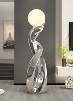 Lampe sur Pied Design Moderne Minimaliste, Sculpture en Résine d'Angle, Lumière au Sol, Art Décoratif pour Salon Nordique d'Hôtel, Lampadaire LED