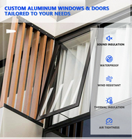 AMJ AS2047 Rotura térmica Ventanas de doble acristalamiento Ventana de toldo estándar de Australia con enrollador de cadena Servicios locales en Australia