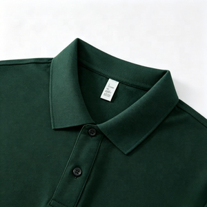 Polo in Cotone Pettinato Sorona Tinta Unita con Colletto, Traspirante e Assorbente, per Uniforme Scolastica e Abbigliamento Casual, Personalizzabile con Logo - Product Image 1