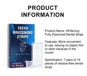 Professionale all'ingrosso della fabbrica di denti secchi strisce di sbiancamento denti naturali strisce bianche completamente solubili - Product Image 4
