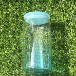 2023 tin tức thăng hoa 16oz rõ ràng chai thủy tinh <span class=keywords><strong>Libby</strong></span> lọ thủy tinh với màu nhựa nắp và rơm Ombre Tumbler cho in ấn nóng - Product Image 6