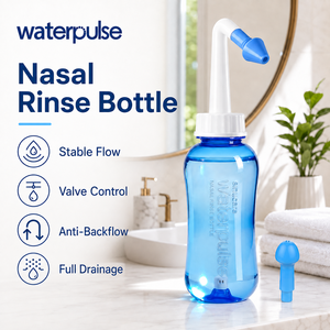 Waterpulse brevetto portatile bottiglia di lavaggio nasale <span class=keywords><strong>sinusite</strong></span> <span class=keywords><strong>sinusite</strong></span> per acqua salata per adulti e bambini pulizia quotidiana del naso - Product Image 2