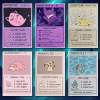 Kartu Seni Pokemon Ukuran A6 Anime Jepang, Lucu dan Unik, Premium Segel, Kartu Seni Penggemar TCG Pikachu, Paket Misteri Bahasa Inggris, Permainan Papan