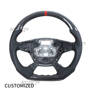Volante <span class=keywords><strong>de</strong></span> Fibra <span class=keywords><strong>de</strong></span> Carbono para <span class=keywords><strong>Ford</strong></span> Escape1 Focus ST RS Fiesta MK3 MK2 - Product Image 1