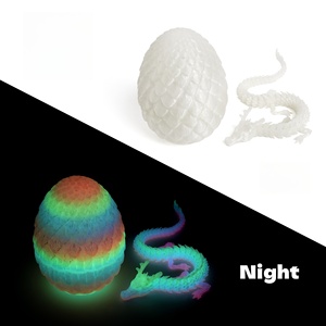 Luckykoo 3D Friendly Materials 3D Printed Colorful PLA DRAGON Creativity Joint Moving DRAGON <b>EGG</b> <b>Toy</b> Decor Children Gift - Product Image 3