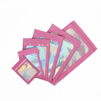 Custom Mini Ziplock Bag Frosted Klein Zakje Herbruikbare Ritssluiting Holografische Verpakking Plastic Zak