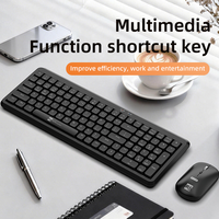 Stok Grosir 2025 105 Tombol Kit Keyboard Mouse 2.4G BT untuk Laptop Kantor Mac/Windows