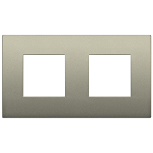 <b>Plate</b> 4M 2+2 Int71 CL Champagne Matt 16.8x9.7x1.7 Wall <b>Switch</b> Cover - Product Image 1