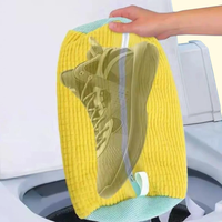 Bolsa de lavado de zapatos de gran tamaño para lavadora, bolsa de lavado de zapatos reutilizable, zapatillas ligeras con cremallera, bolsa de lavado de zapatos