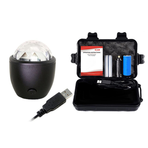 Boule disco <span class=keywords><strong>multicolore</strong></span> 3W alimentée par USB, lumières magiques pour fête d'anniversaire, concert, mini lumières de scène - Product Image 3
