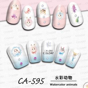 Nouvel arrivage d'autocollants d'art d'ongle de lapin pingouin 3D autocollants d'ongle de papillon de logo personnalisé <span class=keywords><strong>pour</strong></span> la presse sur des ongles - Product Image 4