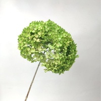 Bunga Hydrangea Awet Berkualitas Tinggi, Kepala Besar, Hijau Kuning, untuk Dekorasi Rumah dan Pernikahan