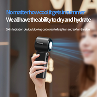 Ventilateur portable à pulvérisation d'eau Hxtc88 avec affichage numérique LED de la vitesse du vent sur 100 niveaux, batterie rechargeable USB 4000 mAh