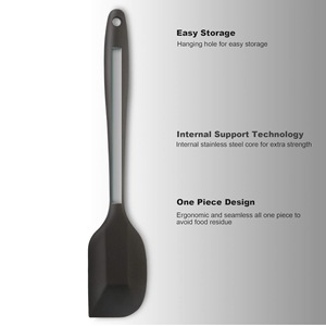 Spatule-racloir en <span class=keywords><strong>silicone</strong></span> tout-en-un avec fonction de mélange de crème pour la pâtisserie, compatible avec les aliments - Product Image 3